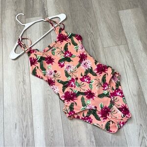 Tori Praver Swimsuit floral one piece womens Pink (large) swim beach